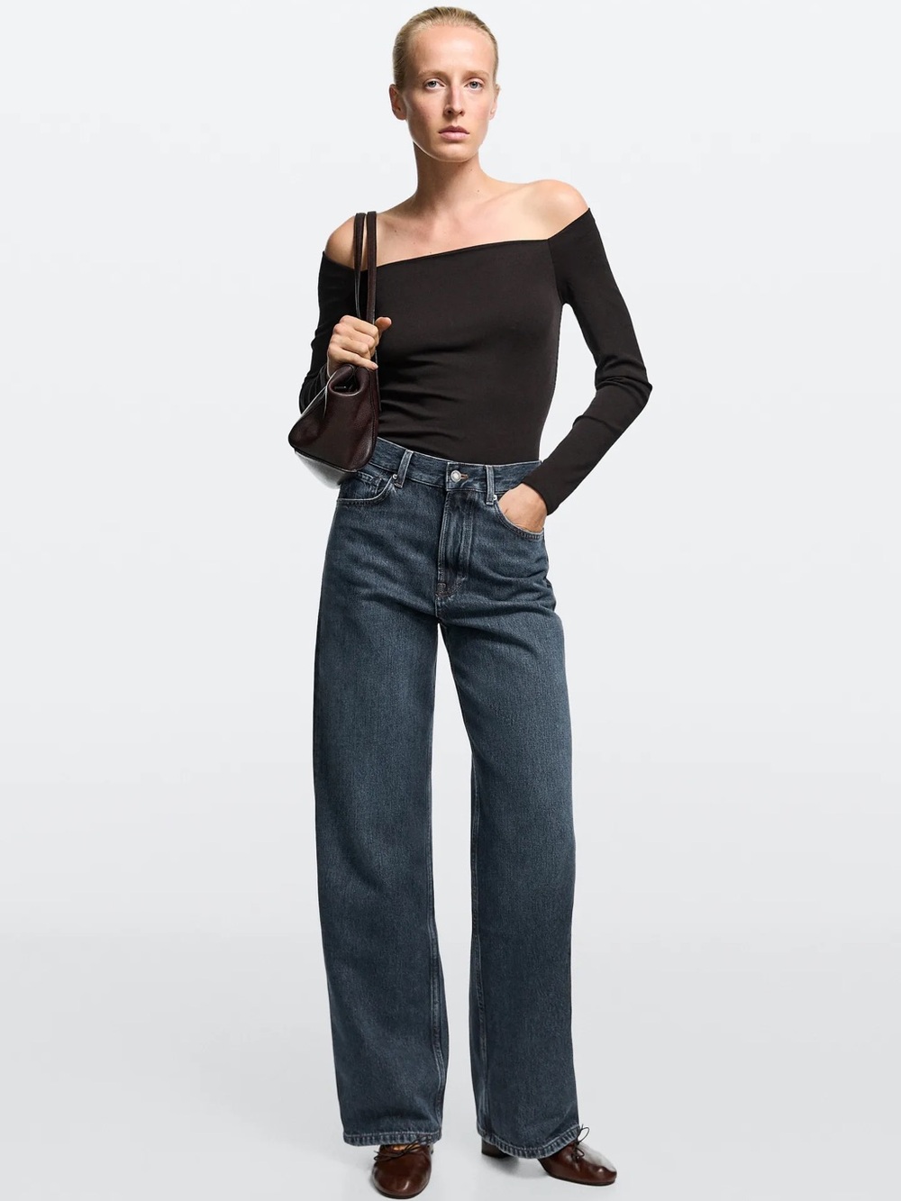 Massimo Dutti High-Waist Wide Leg Jean